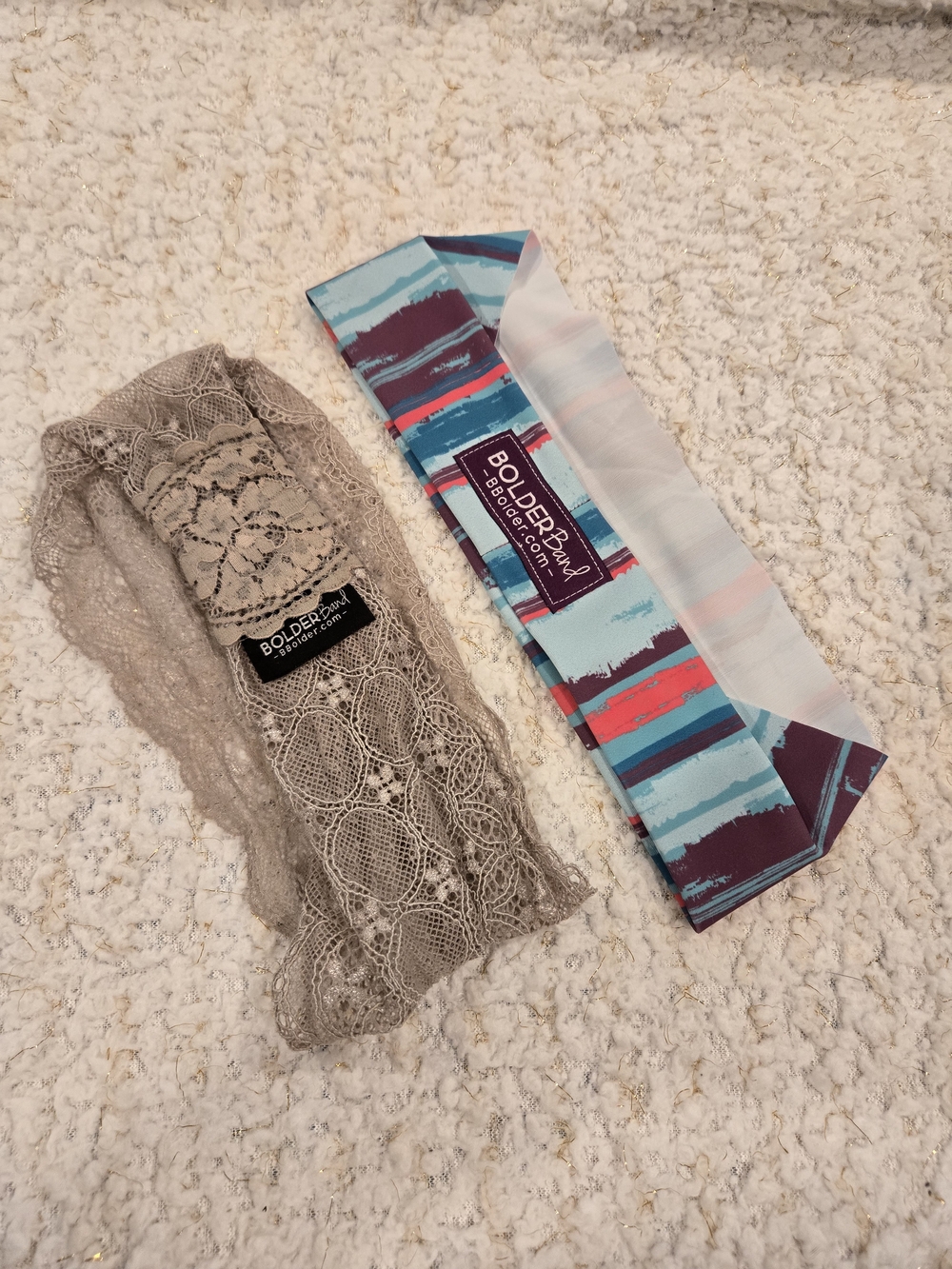 **BUNDLE OF 2** BolderBands Lace & Striped Headbands - Picture 3 of 5